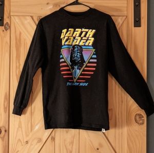 Disney Black Darth Vader Long Sleeve Tee